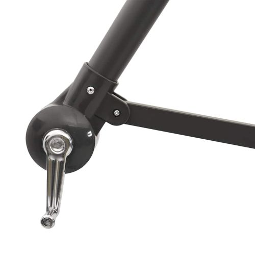 Градински чадър със стоманен прът, кафяв, 246x246x230 см