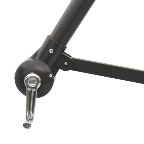 Градински чадър със стоманен прът, кафяв 269x269x235 см