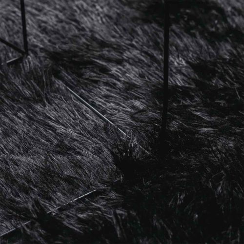 Шаги килим с дълъг косъм, NAVARRA, черен, 300x200 см, полиестер