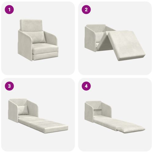 Диван легло Крем 65 x 80 x 83 см Кадифе