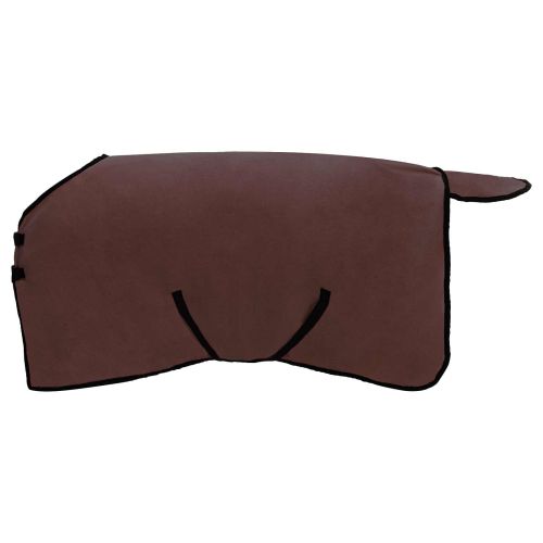 Конско одеяло Пълно тъмно кафяво 95 cm Полиестер