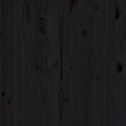 Градински средни дивани от палети, 3 бр, черни, бор масив