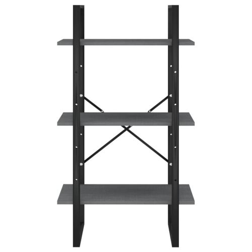 Стелаж за съхранение, сив, 60x30x105 см, бор масив