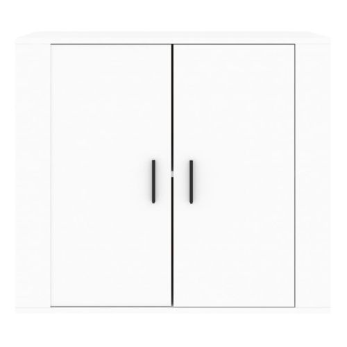 Сайдборд, бял, 80x33x70 см, инженерно дърво