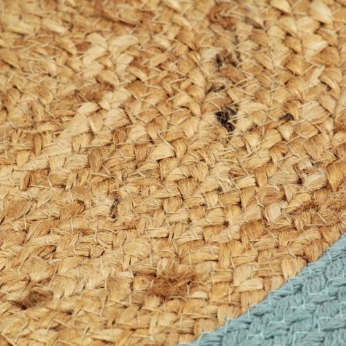 Подложки за хранене 6 бр натурално и зелено 38 см юта и памук