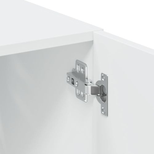 Висок шкаф, бял, 80x42,5x249 см, инженерно дърво