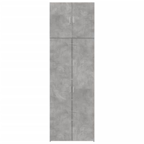 Висок шкаф, бетонно сив, 80x42,5x249 см, инженерно дърво