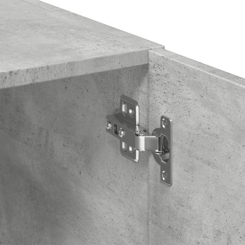 Висок шкаф, бетонно сив, 80x42,5x249 см, инженерно дърво