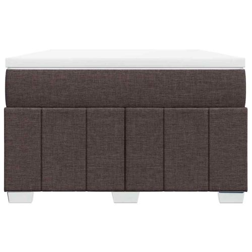 Боксспринг легло с матрак, тъмнокафяво, 120x200 см, плат