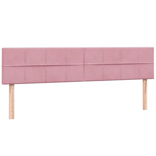 Box Spring легло с матраци Розово 180x210 cm Кадифе