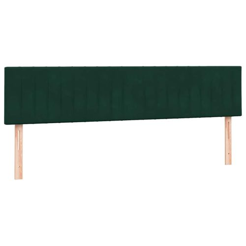 Боксспринг легло с матраци, тъмнозелено, 180x220 см, кадифе