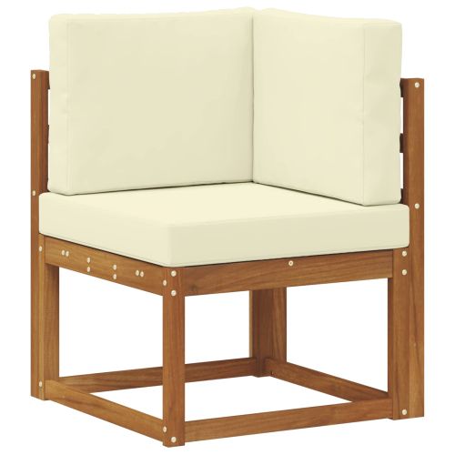 Комплект дивани за открито 7 pcs Натурален и Крема