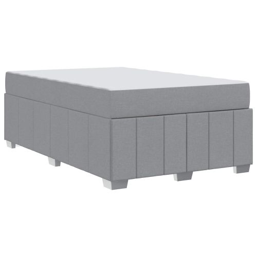 Рамка за легло с матрак Светлосиво 120 x 200 cm текстил