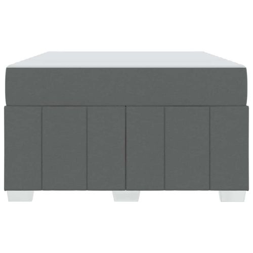 Рамка за легло с матрак Тъмен сив 120 x 200 cm текстил