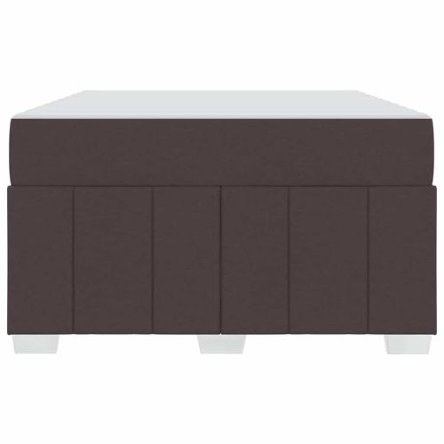 Рамка за легло с матрак Тъмен кафяв 120 x 200 cm текстил