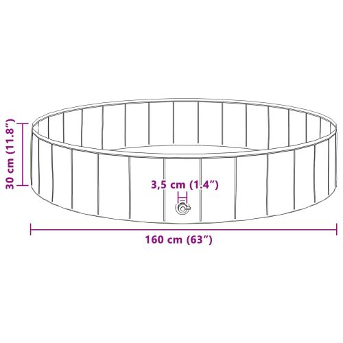 Сгъваем плувен басейн за кучета Червен и син Ø 160 x 30 см ПВЦ