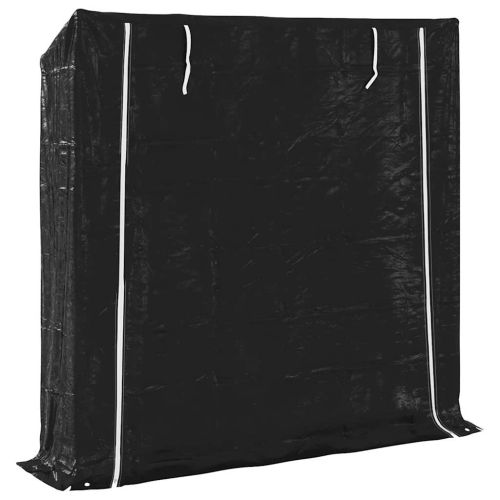 vidaxL Стойка за дърва за огрев с дъждобран, 200x40x200 см