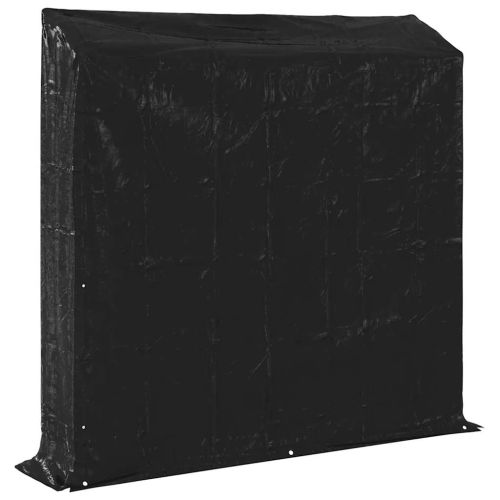 vidaxL Стойка за дърва за огрев с дъждобран, 200x40x200 см