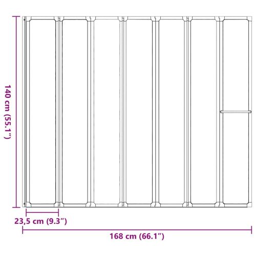Душ параван Друг Черно 168 x 140 см Алуминий