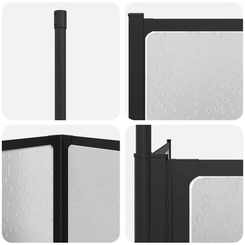 Душ параван Бяло 120 x 70 x 137 см Алуминий