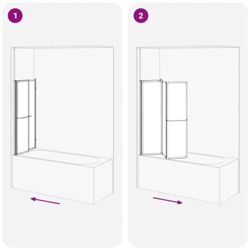 Душ параван Бяло 120 x 70 x 137 см Алуминий