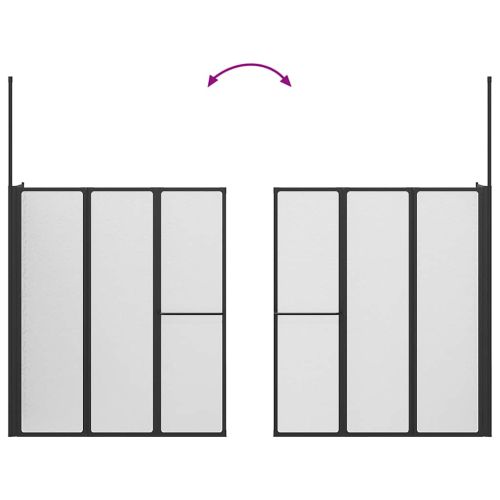 Душ параван Бяло 120 x 70 x 137 см Алуминий