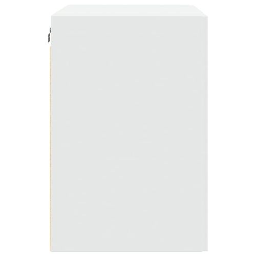 Стенен шкаф, бял, 80x42,5x64 см, инженерно дърво