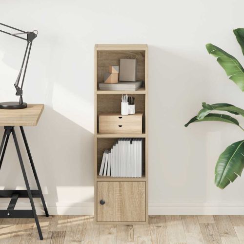 Библиотека, сонома дъб, 31x24x102 см, инженерно дърво