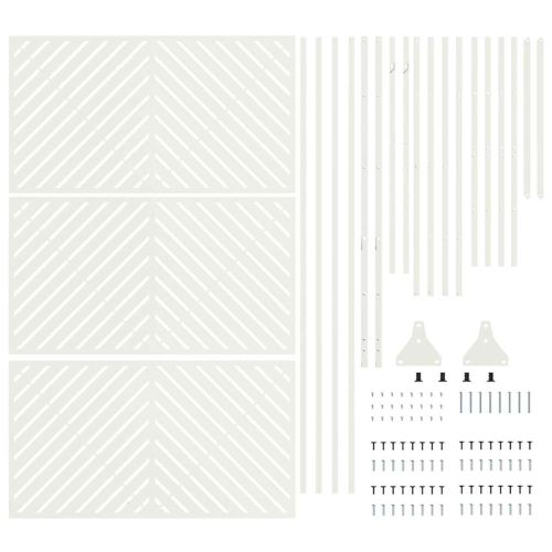 Екран за уединение Бяло 100 x 50 x 180 см Стомана