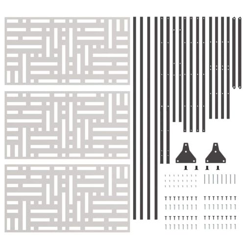 Екран за уединение Сив 100 x 50 x 180 см Стомана