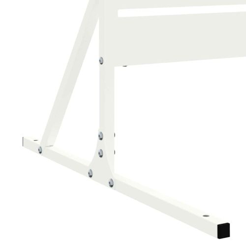 Екран за уединение Бяло 100 x 50 x 180 см Стомана