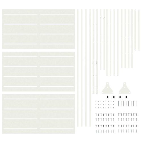 Екран за уединение Бяло 100 x 50 x 180 см Стомана