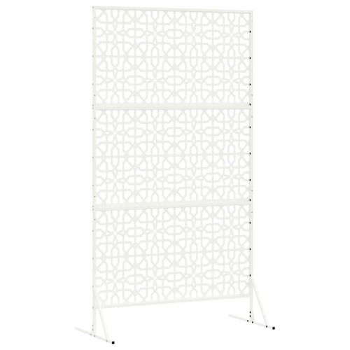 Екран за уединение Бяло 100 x 50 x 180 см Стомана