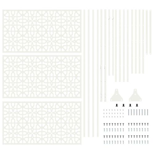 Екран за уединение Бяло 100 x 50 x 180 см Стомана