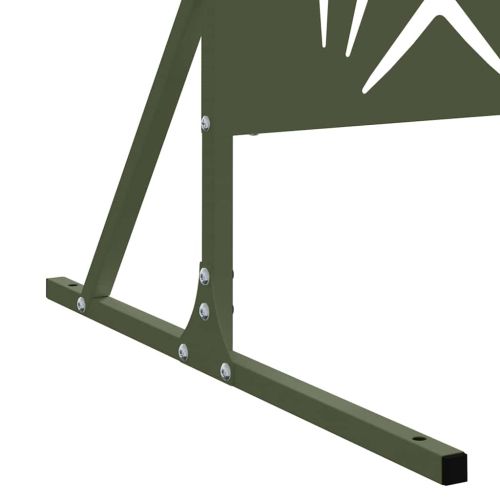 Екран за уединение Маслинено 100 x 50 x 180 см Стомана