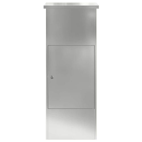 Пощенска кутия за пратки с врата Черно 44,5 x 29 x 110,5 см