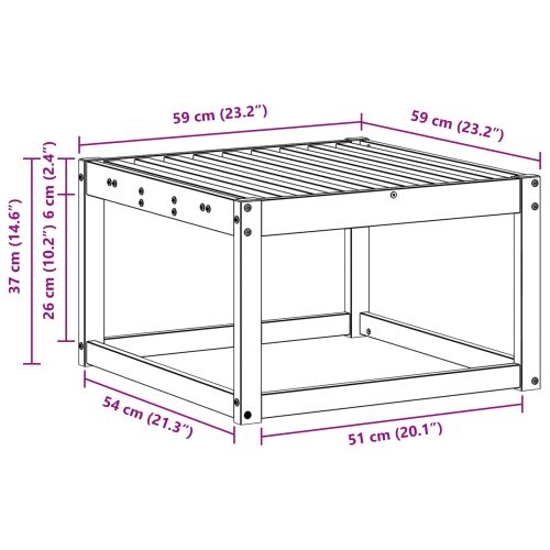 Външна табуретка Солидно акациево дърво Естествен