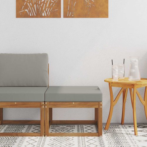 Външна табуретка Солидно акациево дърво Естествен