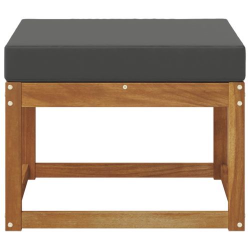 Външна табуретка Солидно акациево дърво Естествен