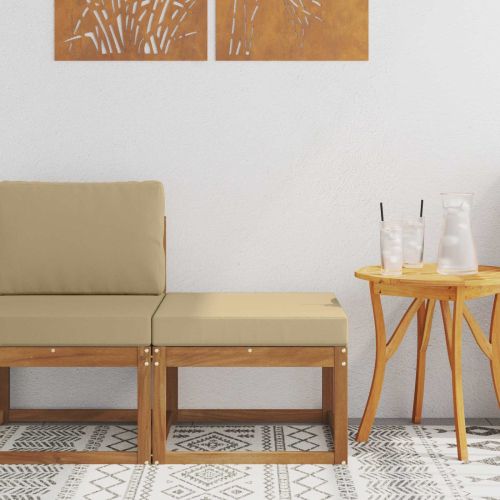 Външна табуретка Солидно акациево дърво Естествен