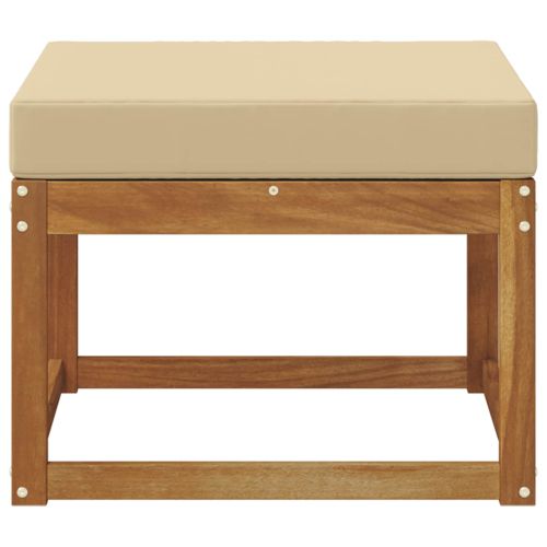 Външна табуретка Солидно акациево дърво Естествен