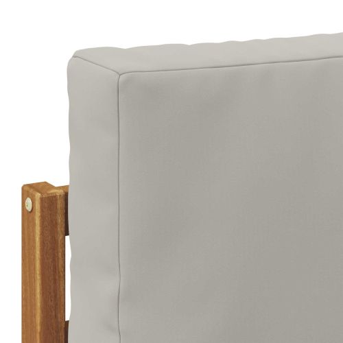 2 Брой Среден диван за открито Солидно акациево дърво Естествен