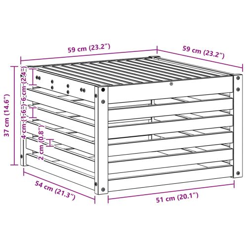 Маса за открито Солидно акациево дърво Естествен