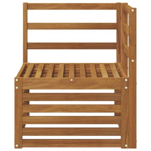 Външен ъглов диван Солидно акациево дърво Естествен