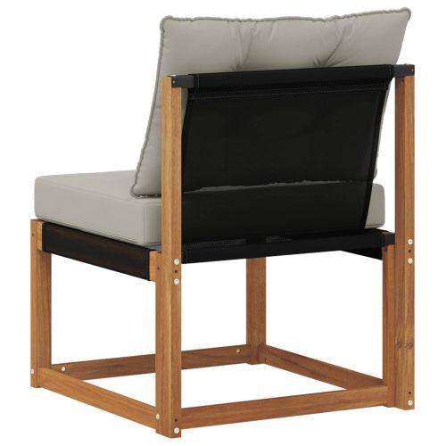 Външен среден диван Масивна акациева дървесина и текстилен плат