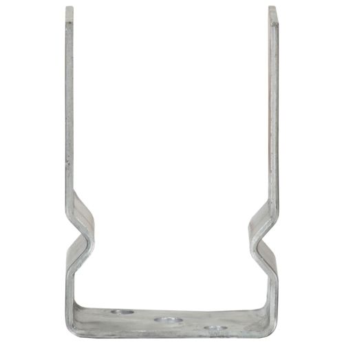 Оградни подпори 6 бр сребристи 9x6x15 см поцинкована стомана