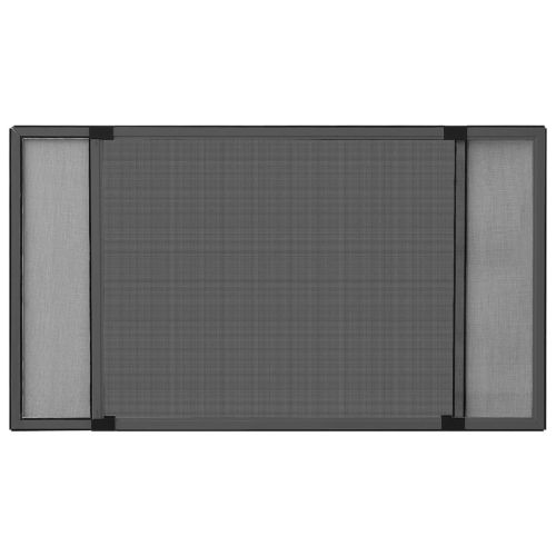 Ролетен комарник за прозорци, антрацит, (75-143)x50 см