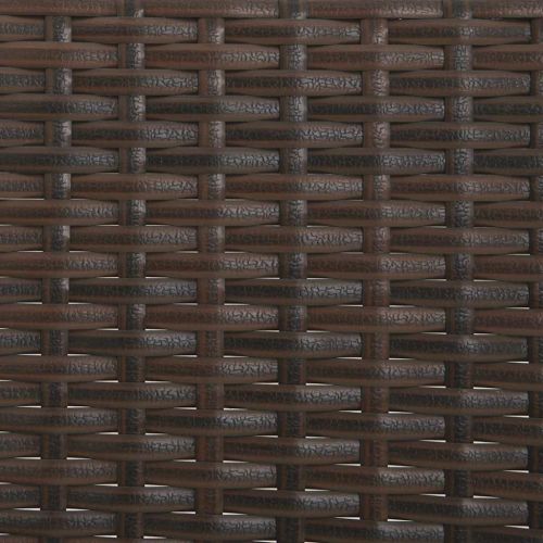 3-местна градинска пейка с възглавници, кафява, полиратан