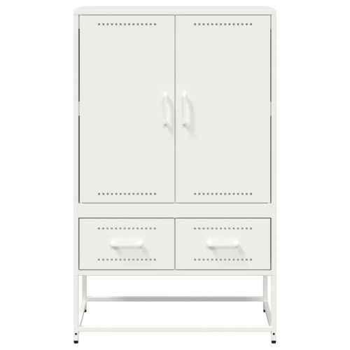 Висок шкаф, бял, 68x39x111,5 см, стомана