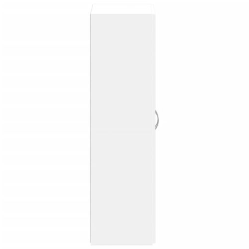 Шкаф за документи, бял, 60x32x115 см, инженерно дърво